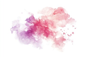 Fototapeta premium A beautiful watercolor painting of a pink and purple cloud, suitable for use in design and illustration projects