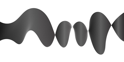 Abstract lines wave on white background, Design element for technology, science, modern concept.