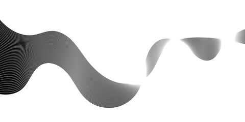 Abstract lines wave on white background, Design element for technology, science, modern concept.
