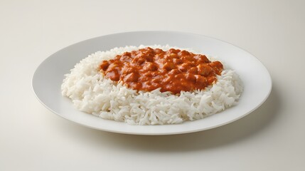 Delicious Chickpea Curry Served Over Fluffy White Rice