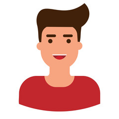 flat boy vector isolated on a white background