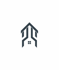 Real Estate Logo, house and building icon set .design template vector illustration | Black and Gold Real Estate Image on White Background. Flat Vector Logo Design Template Element, psychology logo