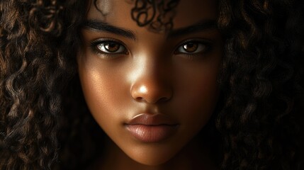 Fototapeta premium Woman with curly hair