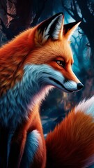 Obraz premium red fox vulpes