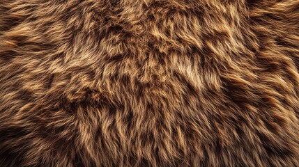 Naklejka premium A close-up view of soft, textured brown fur, showcasing natural patterns and colors.