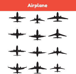 Airplane icon. Plane symbol. Air plane vector illustration. Airline sign. Aviation pictogram. Aircraft concept isolated.
