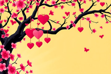 Fototapeta premium Happy Valentines Day greeting card. Calligraphic design for print cards, banner, poster Hand drawn text lettering for Valentines Day with hearts shape Vector illustration isolated on white background.