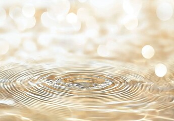 Golden Water Ripples: A Delicate Abstract
