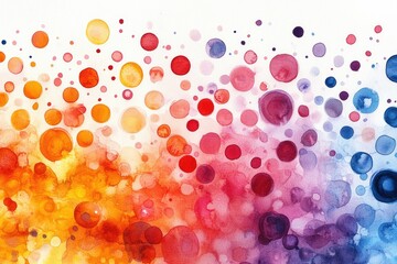 A colorful illustration featuring a rainbow of circles and dots, perfect for use in children's books, educational materials, or as a decorative element