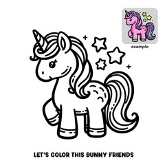 coloring book unicorn