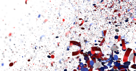Red White Blue Confetti Burst Celebration