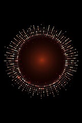 Abstract Circular Pattern with Gradient Coloration on Black Background