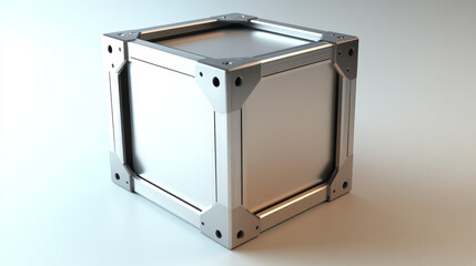 Extruded Aluminium Profile Enclosures Set for Square Tube 3D model