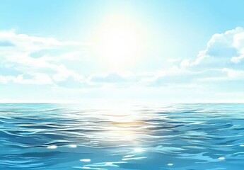 Obraz premium Serene Ocean Sunset View
