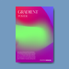 gradient poster template design with modern style