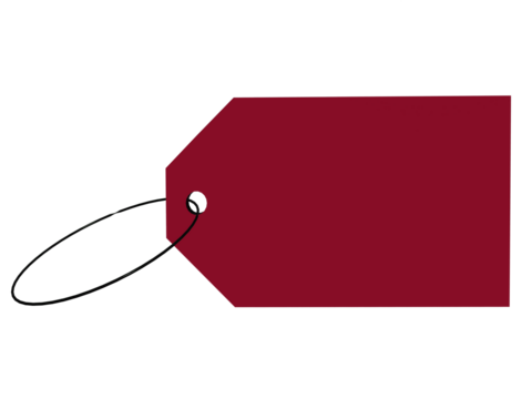 tag with ribbon, gift label