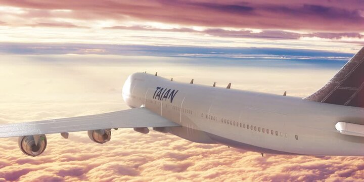 Flight Plane Travel over Clouds Taian