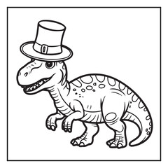 Cute Dinosaur Coloring Pages for Kids.
Dinosaur designs For Kids. Illustrations with Thick Lines