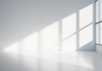 Empty Modern Room with Sunlight and Shadows
