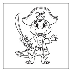 Cute Dinosaur Coloring Pages for Kids.
Dinosaur designs For Kids. Illustrations with Thick Lines