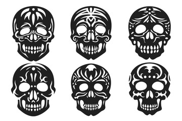 set of skull vector illustration