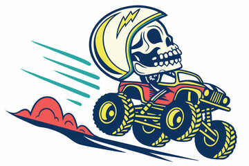 Skull with a monster truck © tanvir