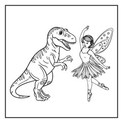 Cute Dinosaur Coloring Pages for Kids.
Dinosaur designs For Kids. Illustrations with Thick Lines