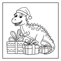 Cute Dinosaur Coloring Pages for Kids.
Dinosaur designs For Kids. Illustrations with Thick Lines
