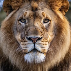 close-up of an African lion