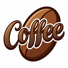 Sticker design of Coffee