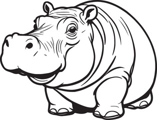 Hippopotamus Vector illustration