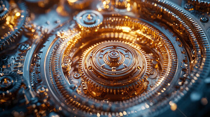 Fototapeta premium Spiral Timekeepers Enigma of Fused Futures