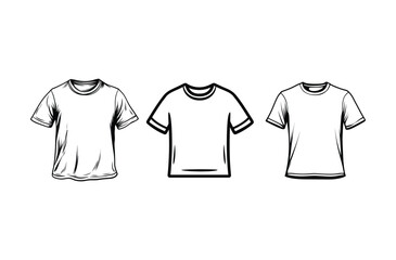 Set of T-Shirt Design Icons Vector Silhouette Designs