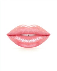 Stunning close-up of glossy pink lips, showcasing a flawless beauty look perfect for cosmetic inspiration and makeup artistry.