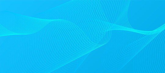 Blue Wave Lines Pattern Background. Technology Banner. Vector Illustration. Abstract Business Wallpaper