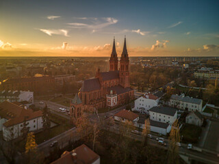 Obraz premium City of Wloclawek on the Vistula River, Poland.
