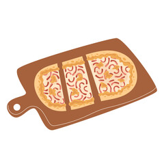 Traditional French Dish Tarte Flambee or Flaming Pie