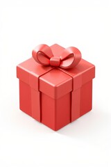 Obraz premium there is a red gift box with a bow on top