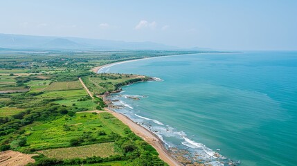 Serene coastal paradise  captivating beach escape with calming vibes and natural beauty