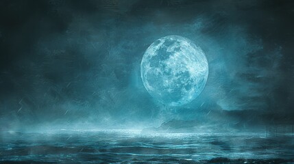 Stunning desert scene beneath a radiant moon  a digital artwork for nature enthusiasts