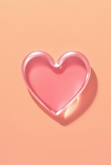 a close up of a heart shaped object on a pink background