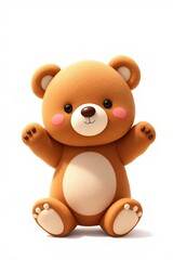 Obraz premium there is a brown teddy bear sitting on a white surface