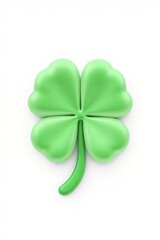 a close up of a four leaf clover on a white surface