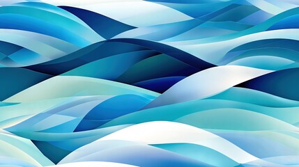  A close-up blue and white wave photo on a solid blue and white background