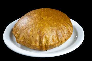 sweet chubby in a white dish, traditional Mexican food