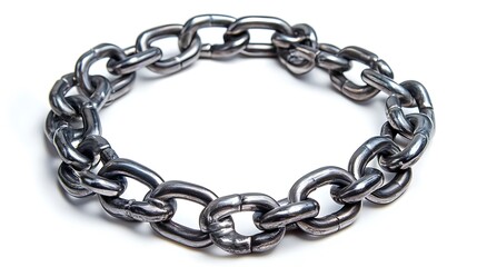 Obraz premium A silver chain laid 