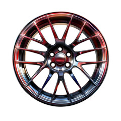 Fototapeta premium Wheel Rim Bright Front on transparent background