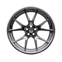 Obraz premium Wheel Rim Silver Front on transparent background