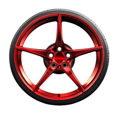 Obraz premium Wheel Rim Bright Front on transparent background
