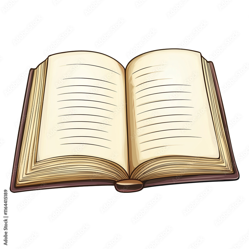 Poster Open book showing blank pages inviting readers to write their story
